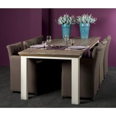 Fleur eettafel - 160 cm vierkant - wit