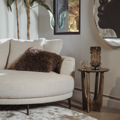 Fermo salontafel - ø40 cm - olijfbruin