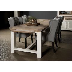 Parma eettafel - 160 cm - wit