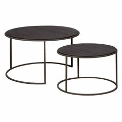 Spello bijzettafel set rond vanaf 58 cm - grijs