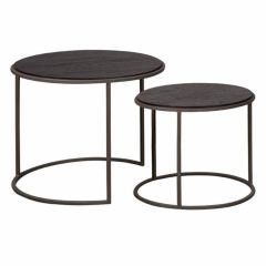 Spello bijzettafel set rond vanaf 45 cm - grijs