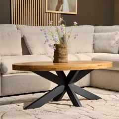 Salontafel Denver 130 cm ovaal - naturel
