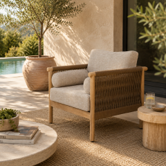 Dutchbone Oasis loungestoel tuin - beige