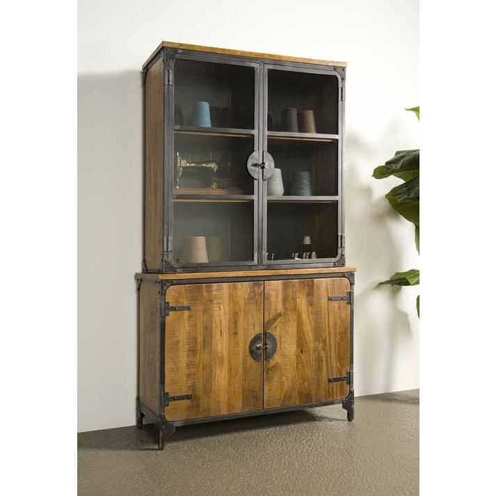 Tower Living Basto vitrinekast - 120 cm - bruin