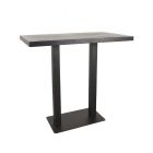 Restaurant/Bartafel 120x70x108 cm - straight edge - zwart