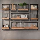 Woody metaal wandplank - bundel set van zes