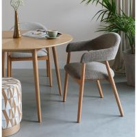 Puur Clay arm eetkamerstoel hout