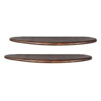 Woood Layer wandplanken set van 2 - walnoot