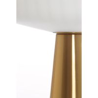 Light & Living Pleat tafellamp Ø30x45 cm - glas mat wit/goud