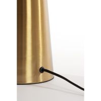 Light & Living Pleat tafellamp Ø30x45 cm - glas mat wit/goud