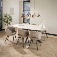 Fraaai Dexter eetkamertafel 180 cm - creme