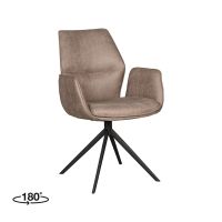 Label51 Mellow eetkamerstoel micro suede - taupe