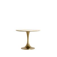 Light & Living Tomar bijzettafel Ø59x41 cm - zand-roze marmer/light goud