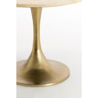 Light & Living Tomar bijzettafel Ø59x41 cm - zand-roze marmer/light goud