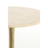 Light & Living Tomar bijzettafel Ø59x41 cm - zand-roze marmer/light goud