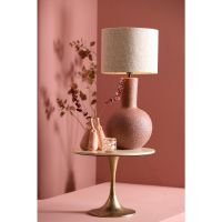 Light & Living Tomar bijzettafel Ø59x41 cm - zand-roze marmer/light goud