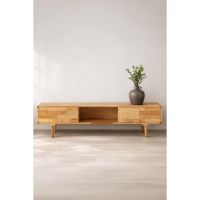 Svea Delmar tv-meubel 200x45x55 cm - naturel rubberwood