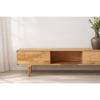 Svea Delmar tv-meubel 200x45x55 cm - naturel rubberwood
