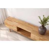 Svea Delmar tv-meubel 200x45x55 cm - naturel rubberwood