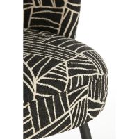 Light & Living Dieyda fauteuil - zwart/wit