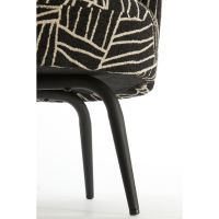 Light & Living Dieyda fauteuil - zwart/wit