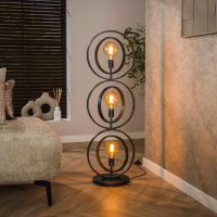 Fraaai Vloerlamp Twan 3L - zwart