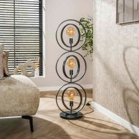 Fraaai Vloerlamp Twan 3L - zwart