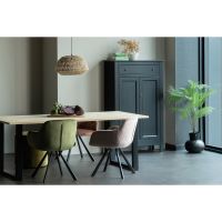 Woood Combi-Tablo eiken 200x90 cm + U-poot