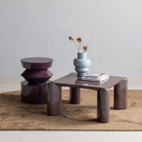Woood Auren bijzettafel hout hoogglans - paars/bruin