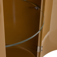 Woood Sera ronde kast 72xø45 cm hout hoogglans - honinggeel