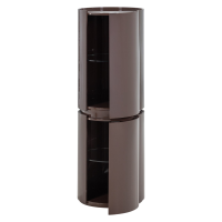 Woood Sera ronde kast 135xø45 cm hout hoogglans - donkerbruin
