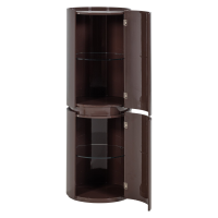Woood Sera ronde kast 135xø45 cm hout hoogglans - donkerbruin