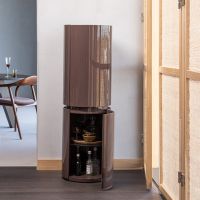 Woood Sera ronde kast 135xø45 cm hout hoogglans - donkerbruin
