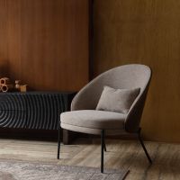 Dutchbone Rodin fauteuil beige/leer
