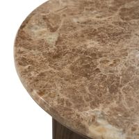 Eleonora Salontafel Okke klein - walnoot fineer/Emperador marmer