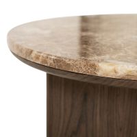 Eleonora Salontafel Okke klein - walnoot fineer/Emperador marmer