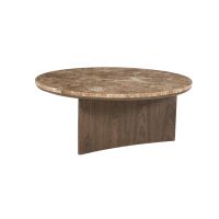 Eleonora Salontafel Okke groot - walnoot fineer/Emperador marmer