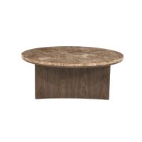 Eleonora Salontafel Okke groot - walnoot fineer/Emperador marmer