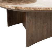 Eleonora Salontafel Okke groot - walnoot fineer/Emperador marmer