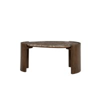Eleonora Salontafel Niklas klein - mangohout/licht Emperador marmer