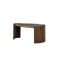 Eleonora Salontafel Niklas klein - mangohout/licht Emperador marmer