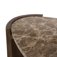 Eleonora Salontafel Niklas klein - mangohout/licht Emperador marmer