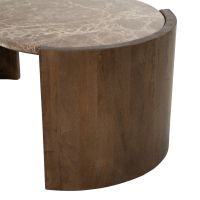 Eleonora Salontafel Niklas klein - mangohout/licht Emperador marmer