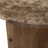 Eleonora Salontafel Niklas groot - mangohout/licht Emperador marmer