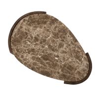 Eleonora Salontafel Niklas groot - mangohout/licht Emperador marmer
