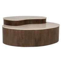 Eleonora Salontafel Thymo - mangohout/Botochino marmer