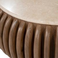 Eleonora Salontafel Memphis - mangohout/Botochino marmer