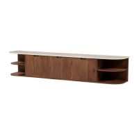 Eleonora Tv-meubel Vigo 200 cm - mangohout/Botochino marmer