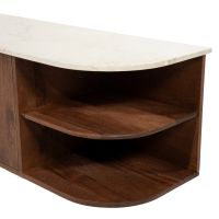 Eleonora Tv-meubel Vigo 200 cm - mangohout/Botochino marmer
