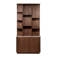 Eleonora Wandkast Vigo 110x220 cm - mangohout/Botochino marmer